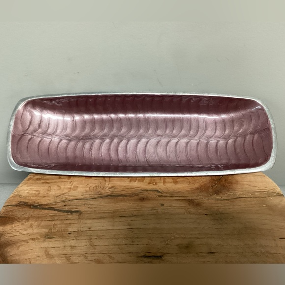 Beautiful Cast Aluminum Serving Tray / Decor Tray / Fruit Tray - Heavy & Solid - Picture 2 of 15